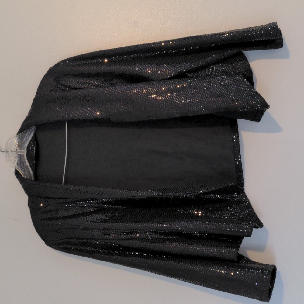 Le Chateau Shrug Black Sequin Women's Size Medium Formal Christmas Wedding